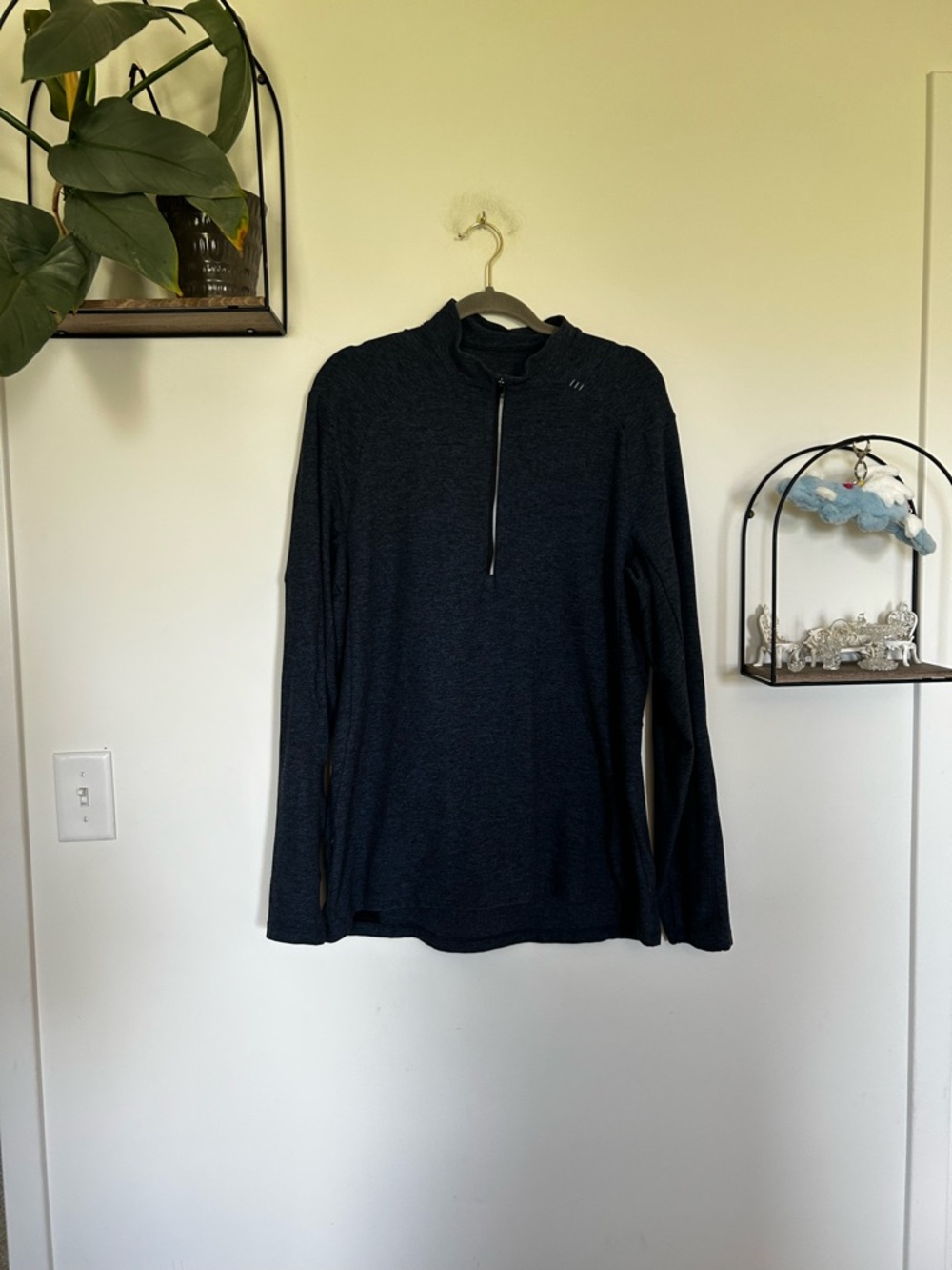 Lululemon Surge Warm 1/2 Zip Navy Blue Long Sleeve Shirt Mens Size XL